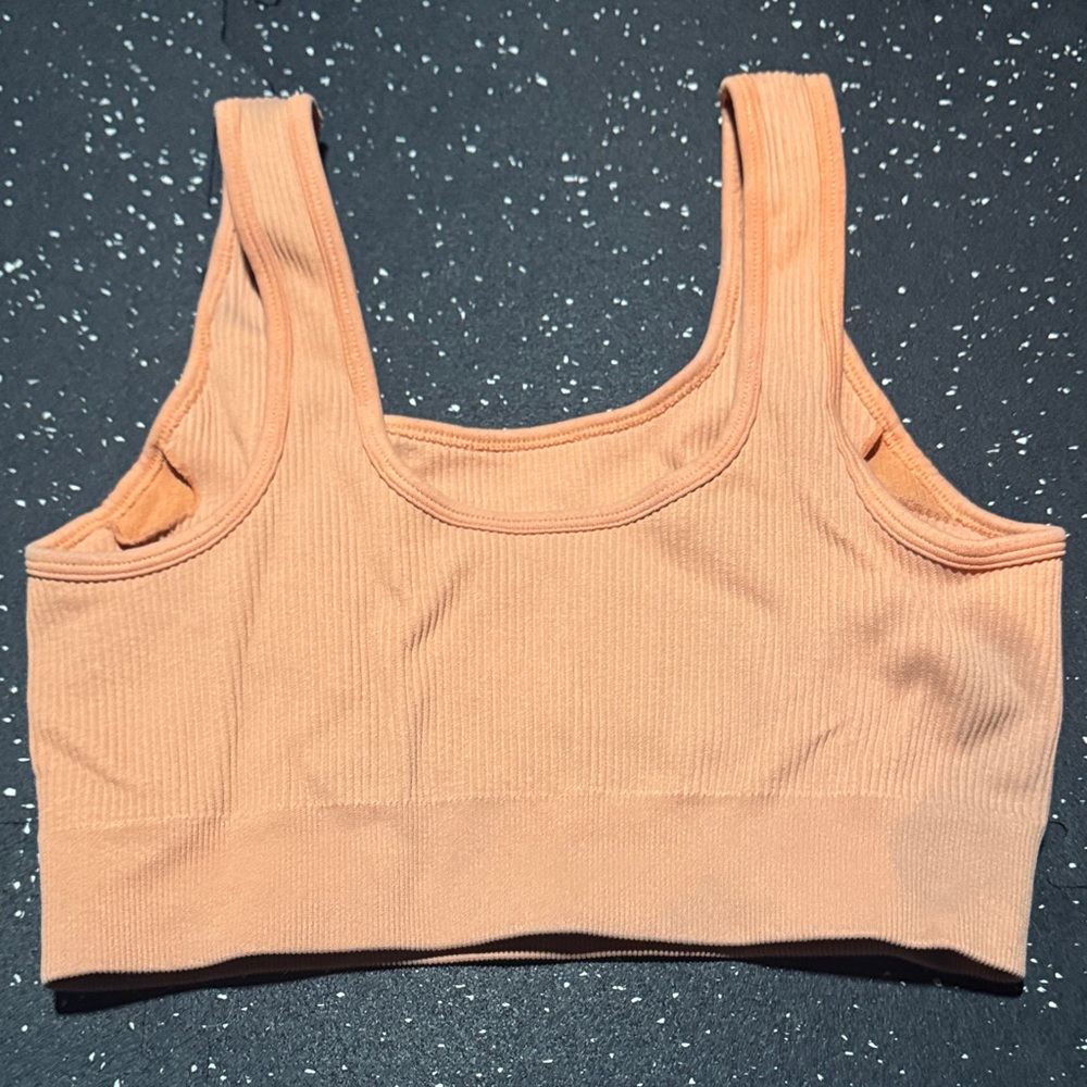 Orange Ribbed Workout Set - Picture 9 of 11